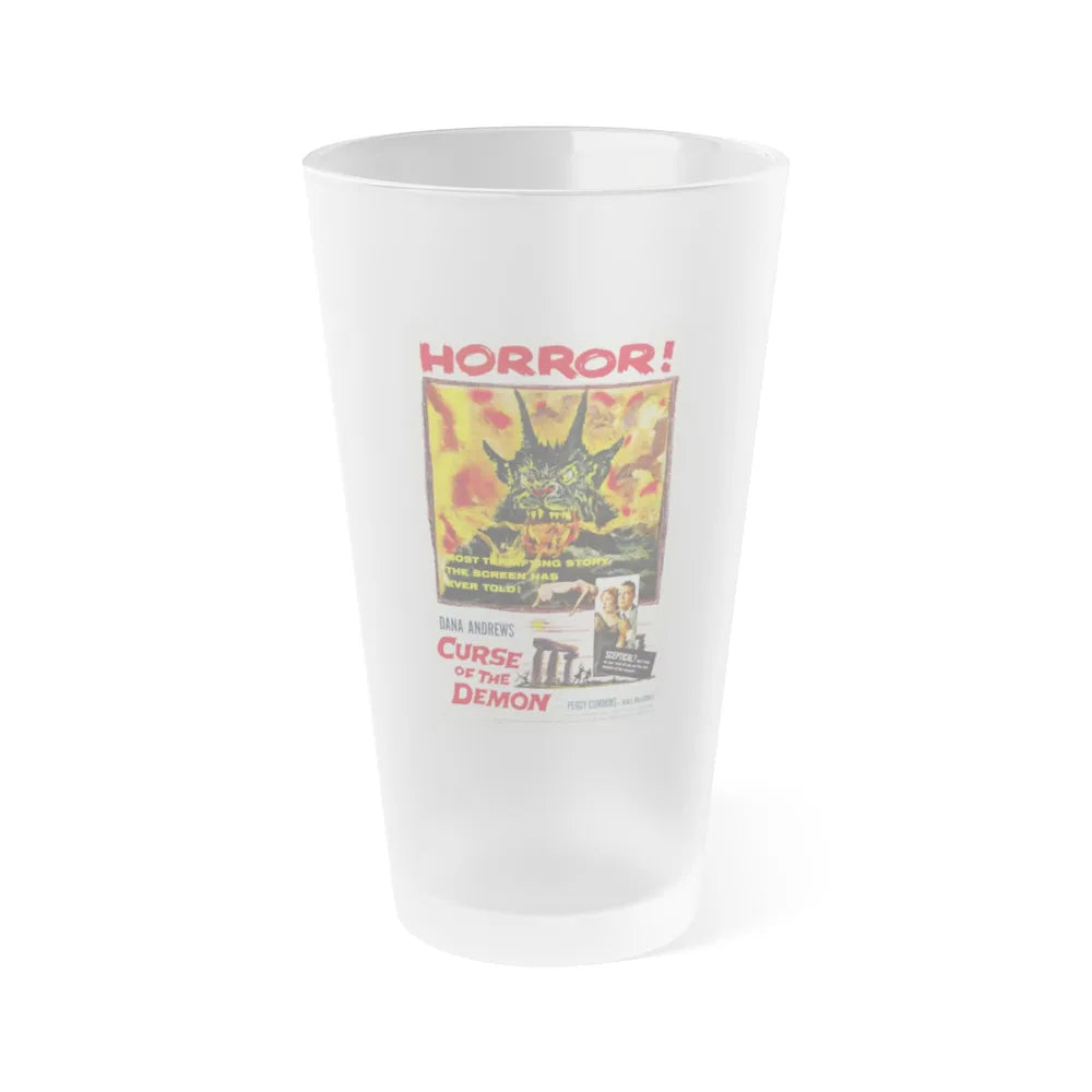 CURSE OF THE DEMON 1957 Movie Poster - Frosted Pint Glass 16oz-16oz-Frosted-Go Mug Yourself