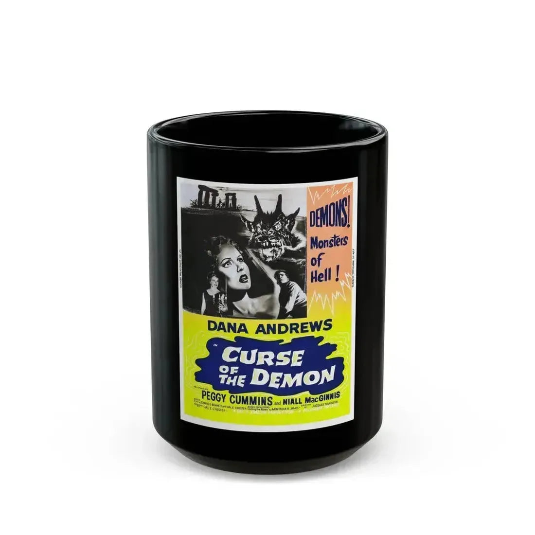 CURSE OF THE DEMON (2) 1957 Movie Poster - Black Coffee Mug 15oz - Go Mug Yourself