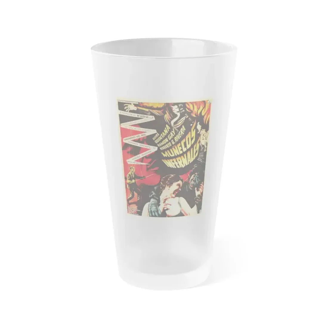 CURSE OF THE DOLL PEOPLE 1961 Movie Poster - Frosted Pint Glass 16oz Default Title - Go Mug Yourself