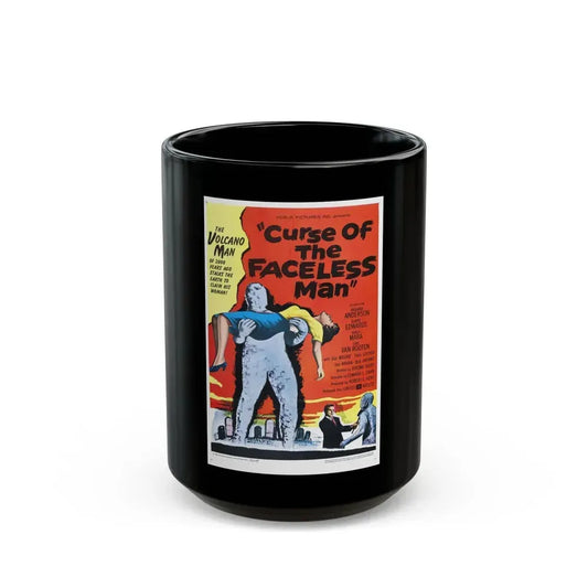 CURSE OF THE FACELESS MAN 1958 Movie Poster - Black Coffee Mug 15oz - Go Mug Yourself