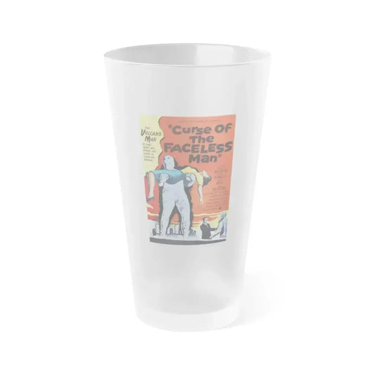CURSE OF THE FACELESS MAN 1958 Movie Poster - Frosted Pint Glass 16oz 16oz Frosted - Go Mug Yourself