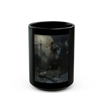 Curse of the Golden Cross, magazine illustration, 1925 - Black Coffee Mug 15oz - Go Mug Yourself
