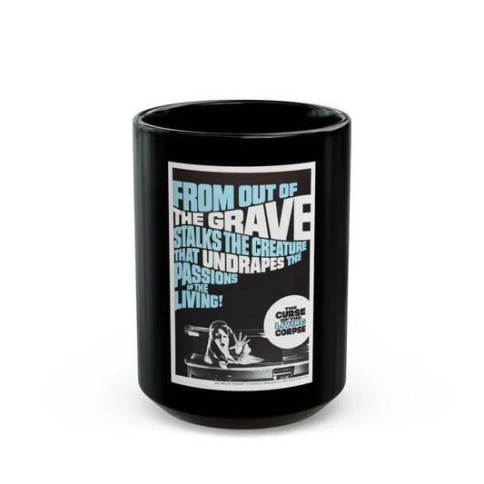 CURSE OF THE LIVING CORPSE 1964 Movie Poster - Black Coffee Mug 15oz - Go Mug Yourself