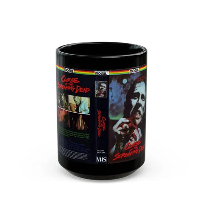 CURSE OF THE SCREAMING DEAD (VHS COVER) - Black Coffee Mug 15oz - Go Mug Yourself