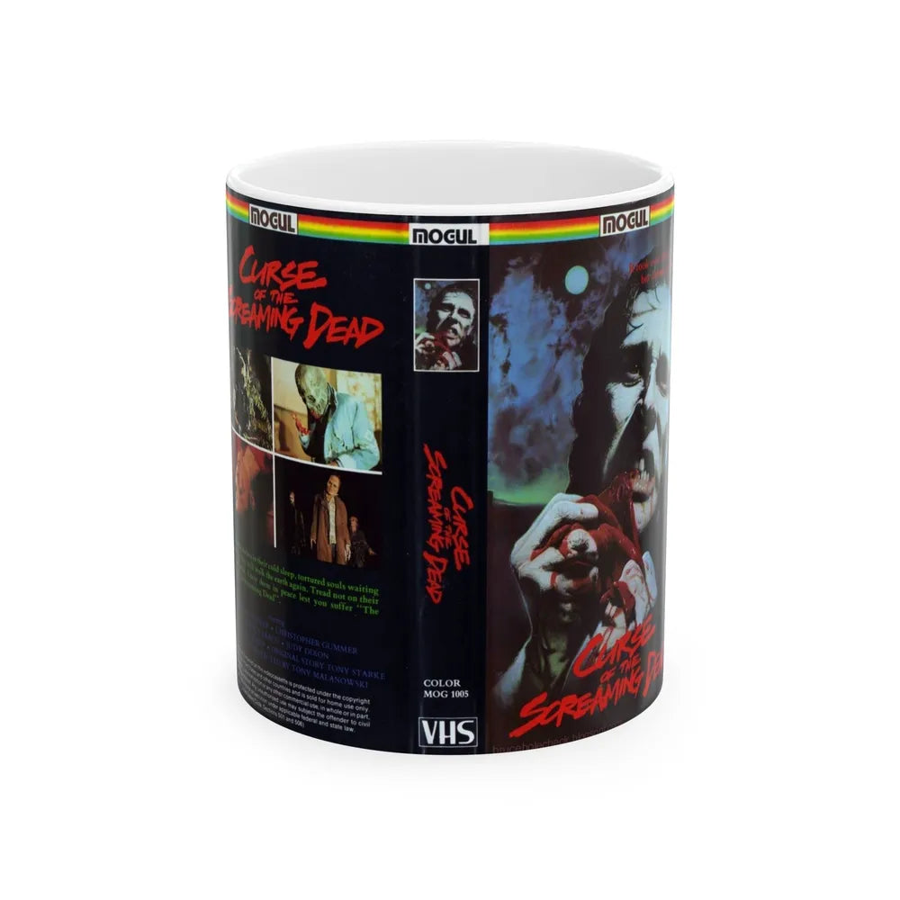 CURSE OF THE SCREAMING DEAD (VHS COVER) - White Coffee Mug-11oz-Go Mug Yourself