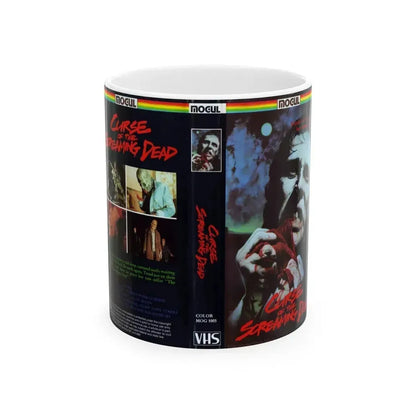 CURSE OF THE SCREAMING DEAD (VHS COVER) - White Coffee Mug 11oz - Go Mug Yourself