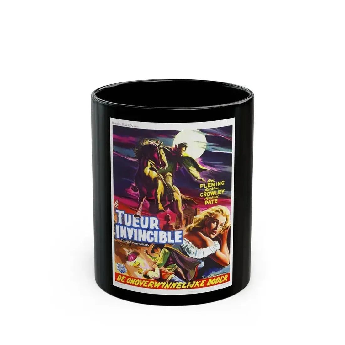 CURSE OF THE UNDEAD (BELGIAN) 1959 Movie Poster - Black Coffee Mug 11oz - Go Mug Yourself