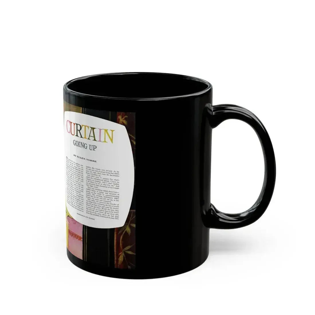 Curtain Going Up, Good Housekeeping, May 1953 - Black Coffee Mug - Go Mug Yourself