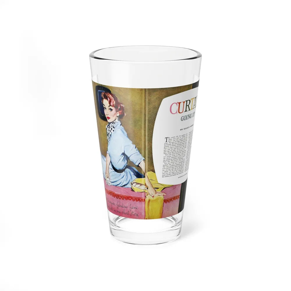 Curtain Going Up, Good Housekeeping, May 1953 - Pint Glass 16oz-16oz-Go Mug Yourself