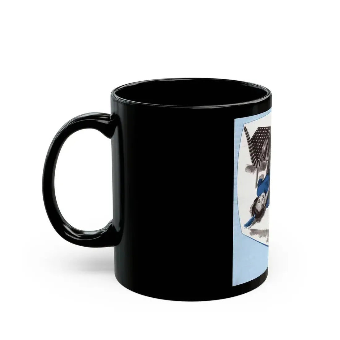 Curtain Going Up, The American Magazine, April 1949 - Black Coffee Mug - Go Mug Yourself