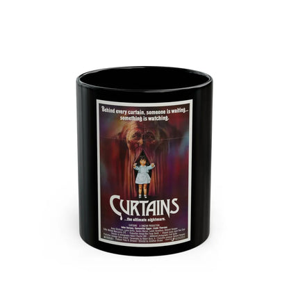 CURTAINS 1983 Movie Poster - Black Coffee Mug-11oz-Go Mug Yourself