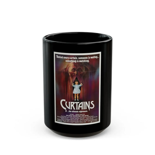 CURTAINS 1983 Movie Poster - Black Coffee Mug-15oz-Go Mug Yourself