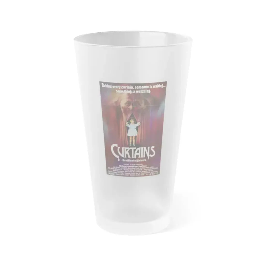 CURTAINS 1983 Movie Poster - Frosted Pint Glass 16oz Default Title - Go Mug Yourself