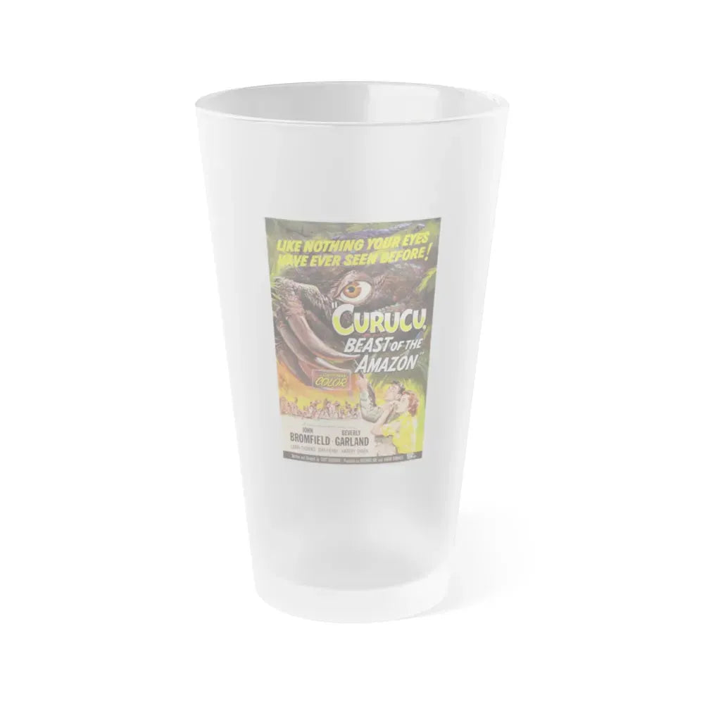 CURUCU, BEAST OF THE AMAZON 1956 Movie Poster - Frosted Pint Glass 16oz Default Title - Go Mug Yourself