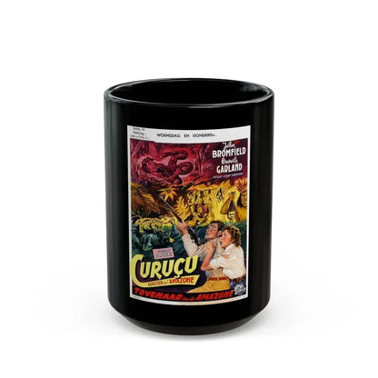 CURUCU, BEAST OF THE AMAZON (BELGIAN) 1956 Movie Poster - Black Coffee Mug 15oz - Go Mug Yourself
