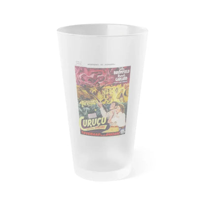 CURUCU, BEAST OF THE AMAZON (BELGIAN) 1956 Movie Poster - Frosted Pint Glass 16oz Default Title - Go Mug Yourself