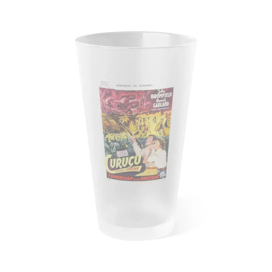 CURUCU, BEAST OF THE AMAZON (BELGIAN) 1956 Movie Poster - Frosted Pint Glass 16oz Default Title - Go Mug Yourself