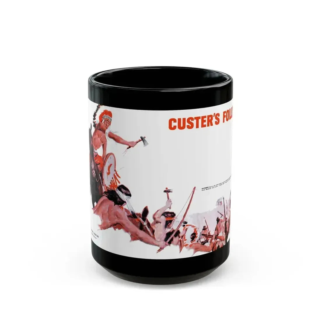 Custer's Folly, Real Magazine, May 1956 - Black Coffee Mug 15oz - Go Mug Yourself