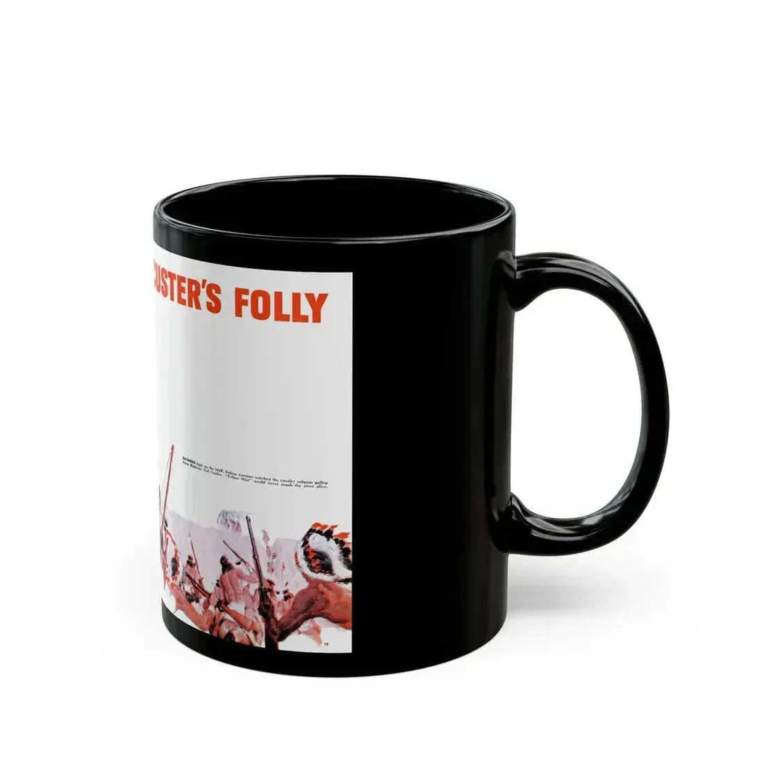 Custer's Folly, Real Magazine, May 1956 - Black Coffee Mug - Go Mug Yourself