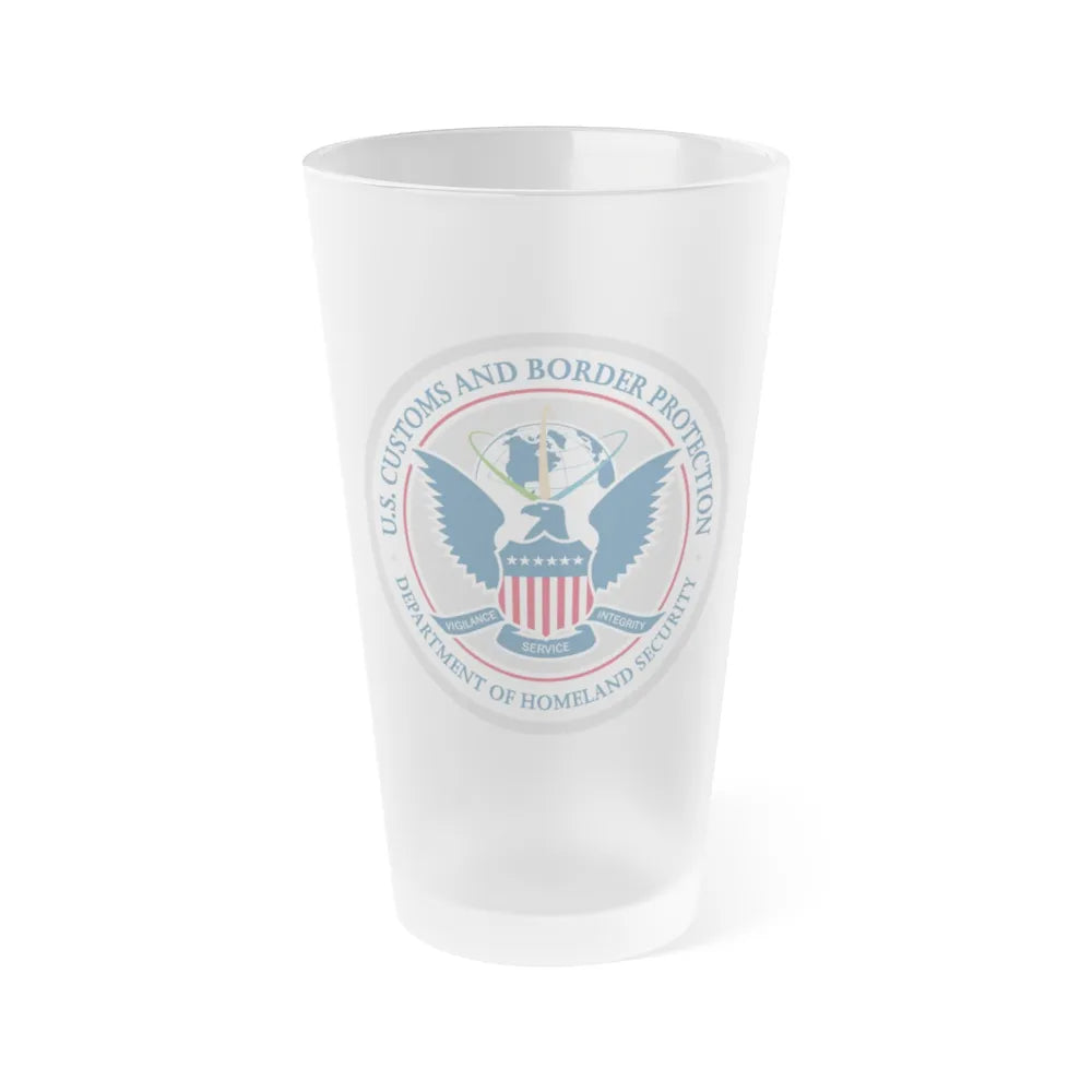 Customs and Border Protection - Frosted Pint Glass 16oz-16oz-Frosted-Go Mug Yourself