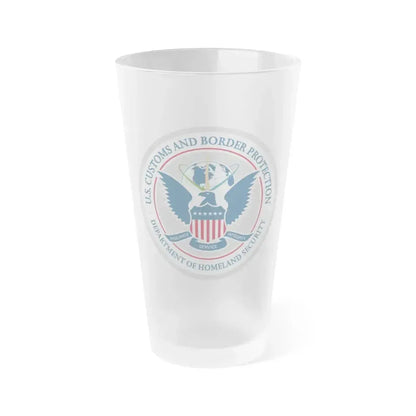 Customs and Border Protection - Frosted Pint Glass 16oz 16oz Frosted - Go Mug Yourself