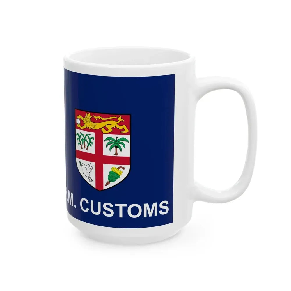 Customs Ensign of Fiji 1970 (Fiji) White Coffee Mug - Go Mug Yourself