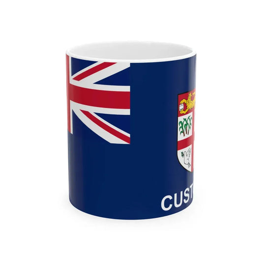 Customs Ensign of Fiji (Fiji) White Coffee Mug 11oz - Go Mug Yourself