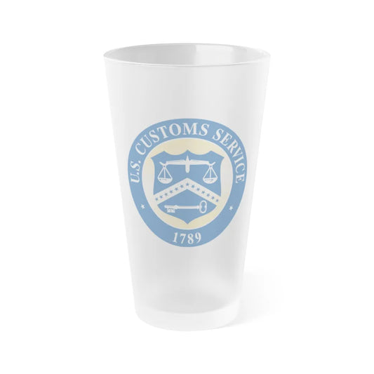 Customs Service - Frosted Pint Glass 16oz-16oz-Frosted-Go Mug Yourself