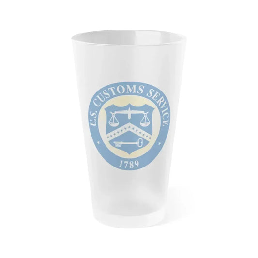 Customs Service - Frosted Pint Glass 16oz 16oz Frosted - Go Mug Yourself