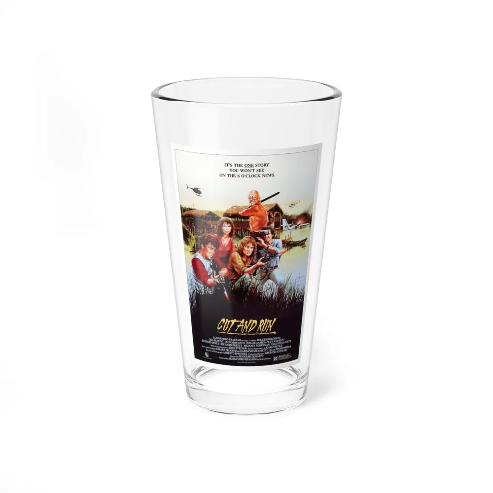 CUT AND RUN 1984 Movie Poster - Pint Glass 16oz-16oz-Go Mug Yourself