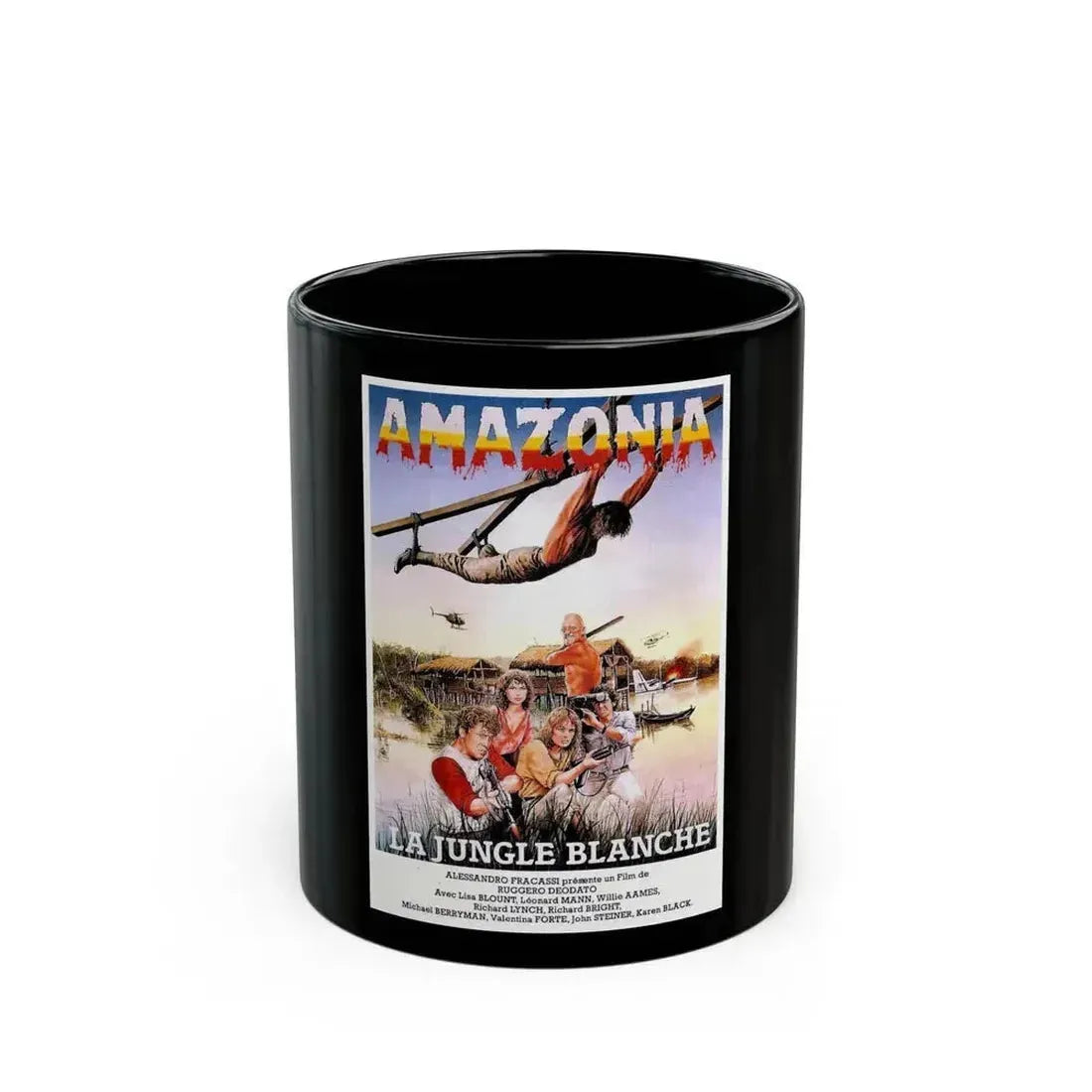 CUT AND RUN (FRENCH) 1984 Movie Poster - Black Coffee Mug 11oz - Go Mug Yourself