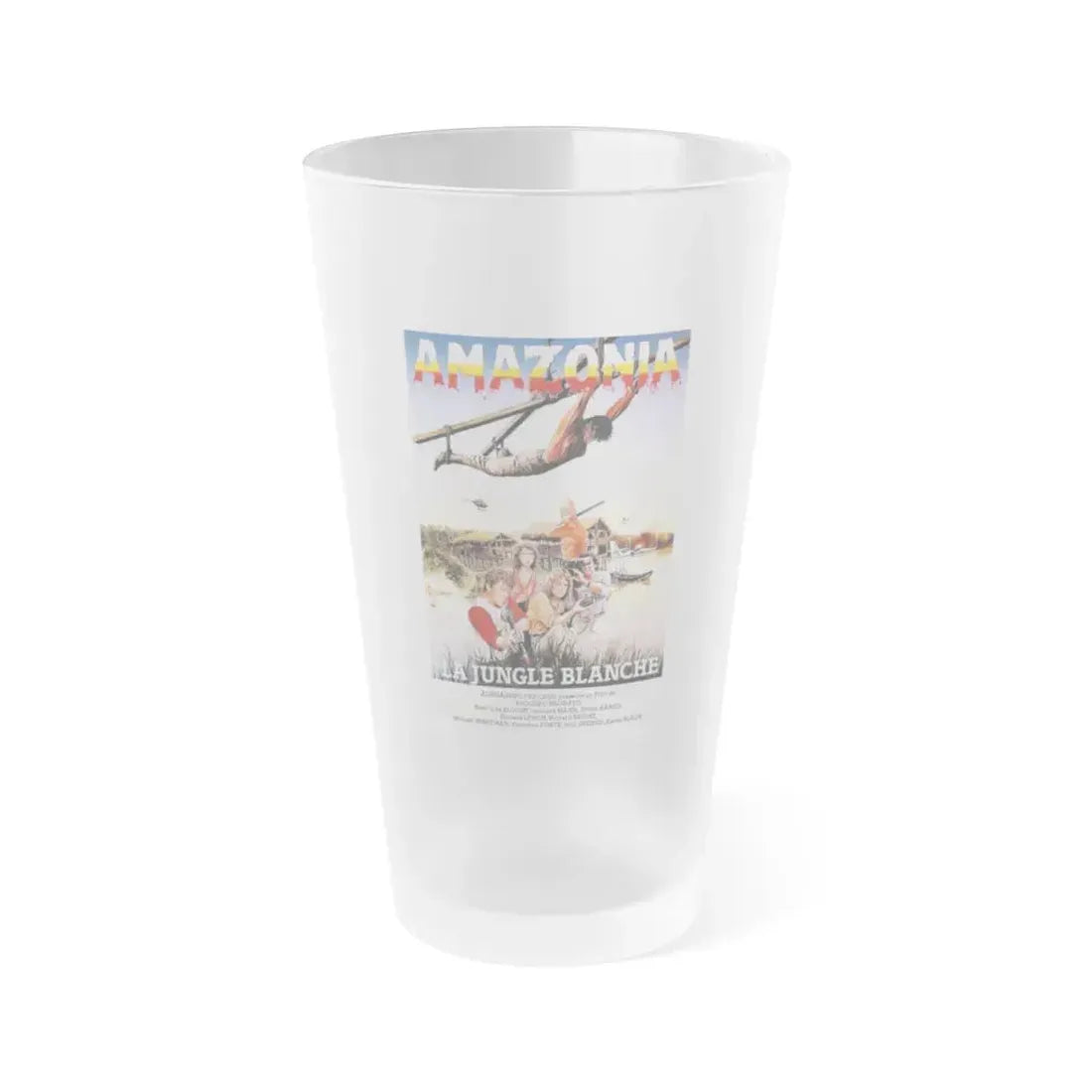 CUT AND RUN (FRENCH) 1984 Movie Poster - Frosted Pint Glass 16oz Default Title - Go Mug Yourself