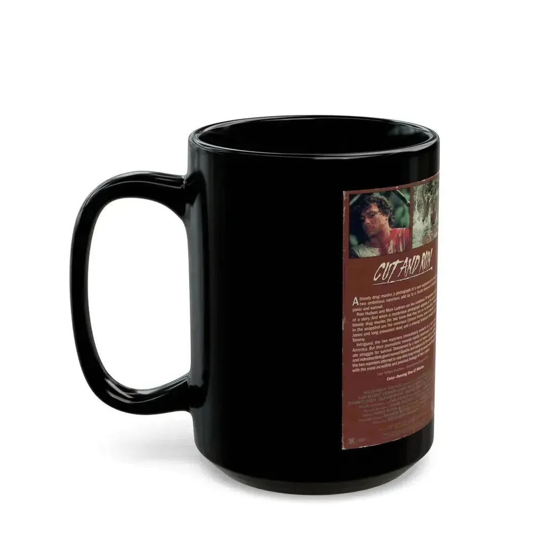 CUT AND RUN (VHS COVER) - Black Coffee Mug - Go Mug Yourself