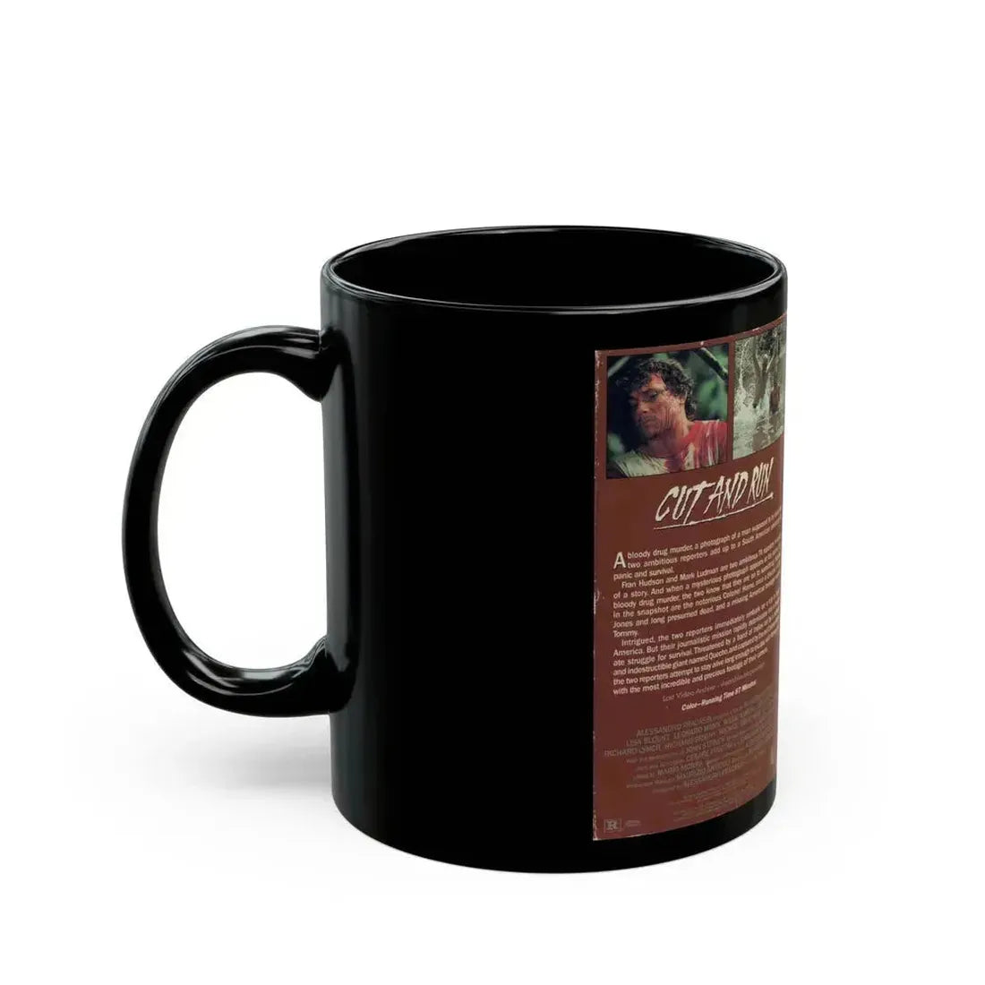 CUT AND RUN (VHS COVER) - Black Coffee Mug - Go Mug Yourself