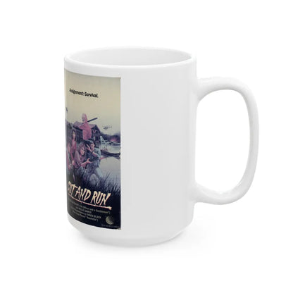 CUT AND RUN (VHS COVER) - White Coffee Mug-Go Mug Yourself