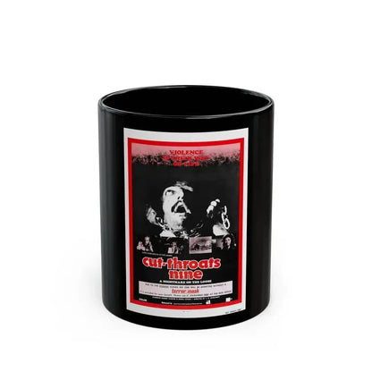 CUT THROATS NINE 1972 Movie Poster - Black Coffee Mug 11oz - Go Mug Yourself