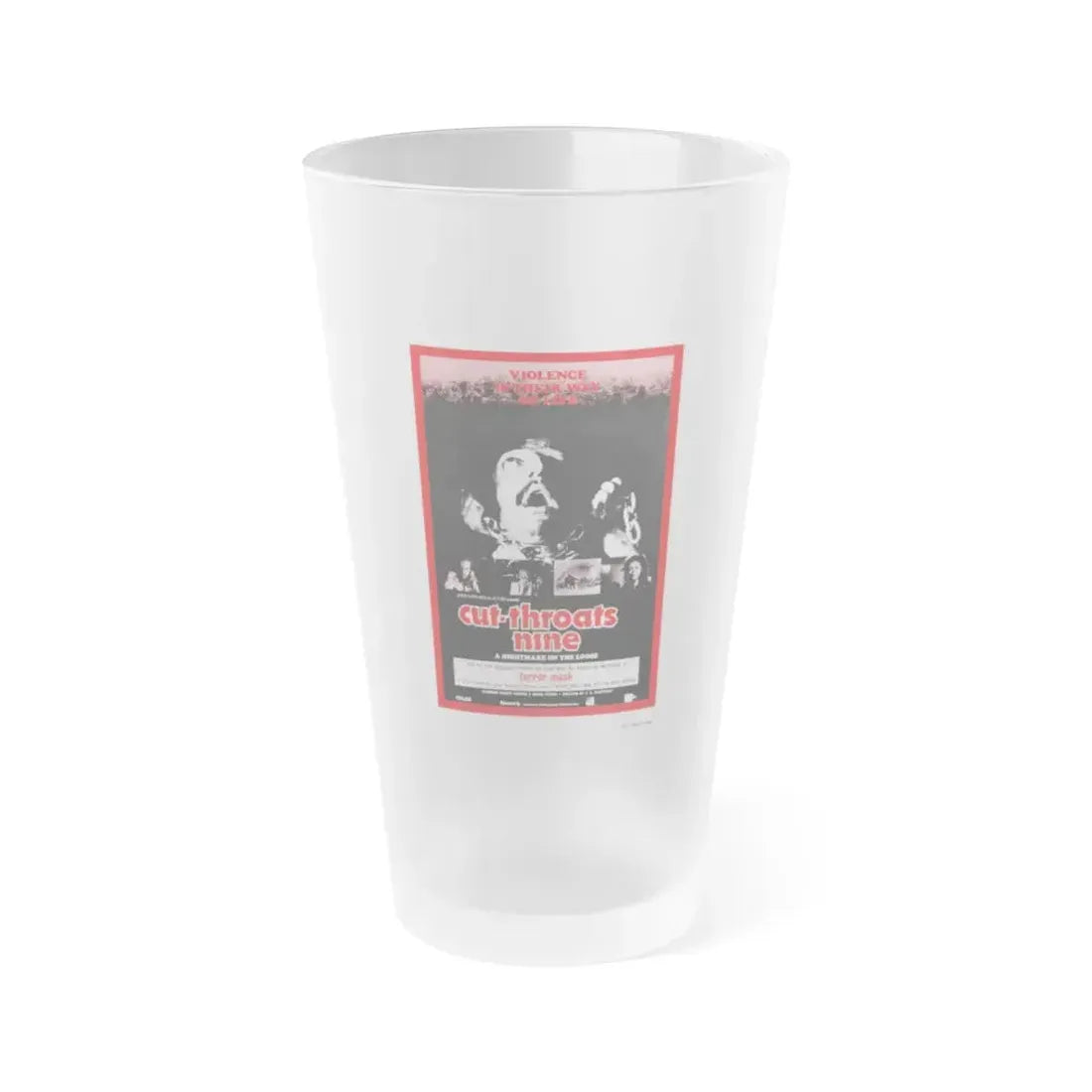 CUT THROATS NINE 1972 Movie Poster - Frosted Pint Glass 16oz Default Title - Go Mug Yourself