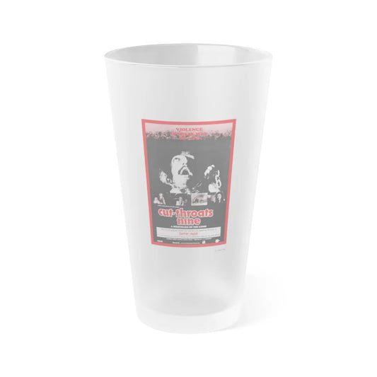 CUT THROATS NINE 1972 Movie Poster - Frosted Pint Glass 16oz-Go Mug Yourself