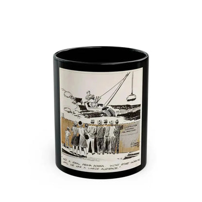 Cuties Daily Comic Strip, 1962 (2) - Black Coffee Mug 11oz - Go Mug Yourself