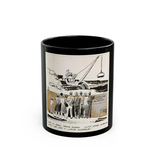Cuties Daily Comic Strip, 1962 (2) - Black Coffee Mug 11oz - Go Mug Yourself