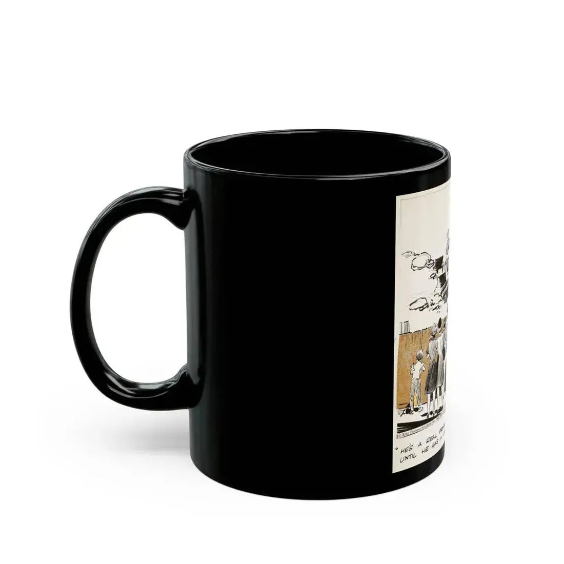 Cuties Daily Comic Strip, 1962 (2) - Black Coffee Mug - Go Mug Yourself