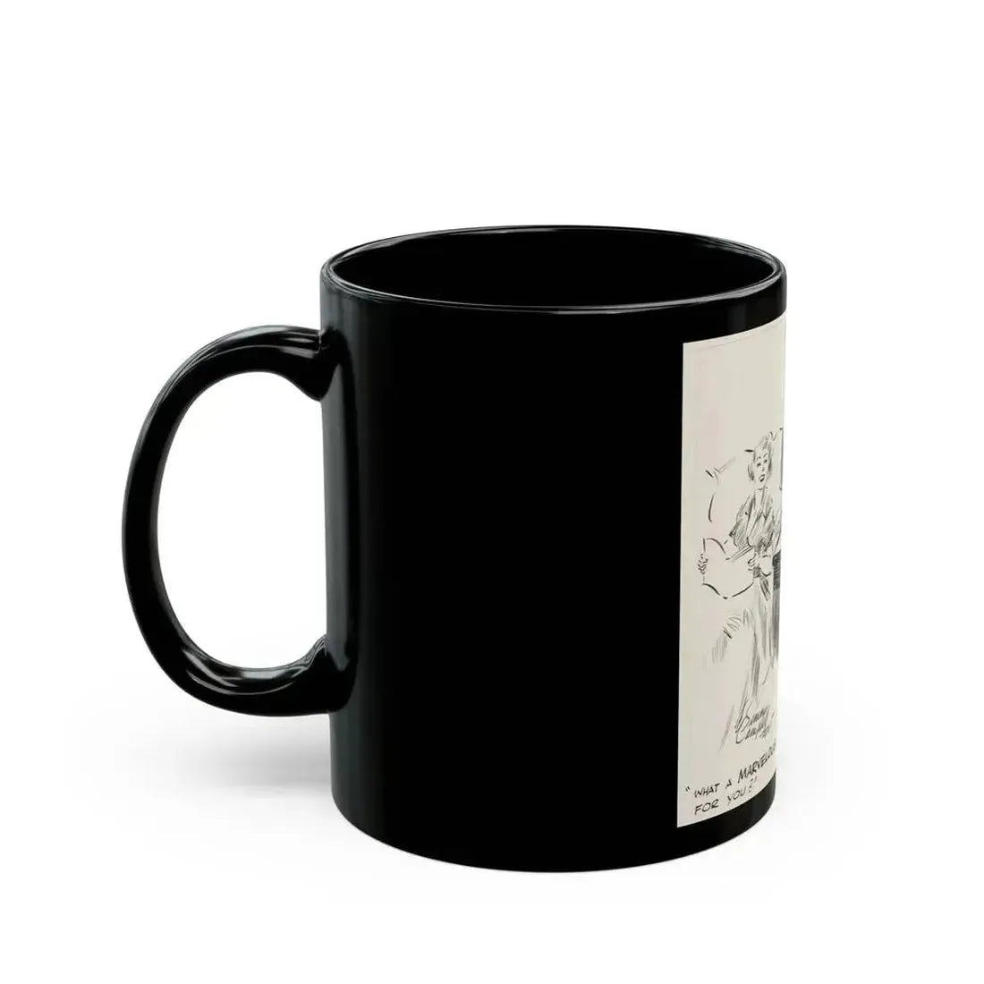 Cuties Daily Comic Strip, 1963 - Black Coffee Mug - Go Mug Yourself