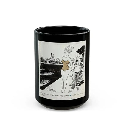 Cuties Daily Comic Strip, 1964 - Black Coffee Mug 15oz - Go Mug Yourself