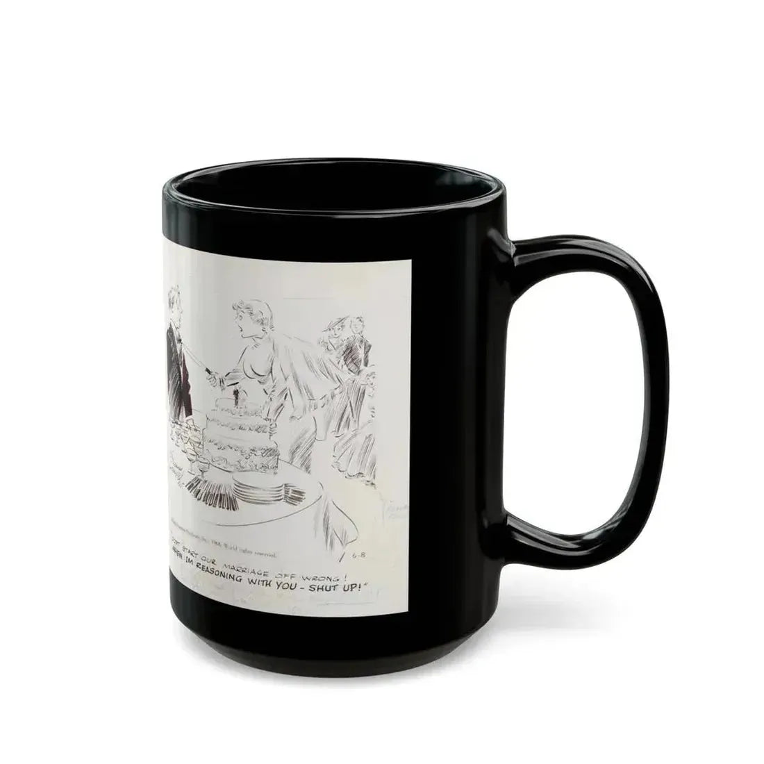 Cuties Daily Comic Strip, 1968 - Black Coffee Mug - Go Mug Yourself