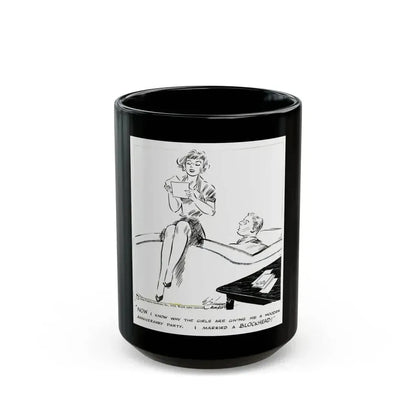 Cuties Daily Comic Strip, 1970 - Black Coffee Mug 15oz - Go Mug Yourself