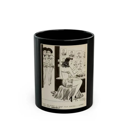 Cuties Daily Comic Strip - Black Coffee Mug 11oz - Go Mug Yourself