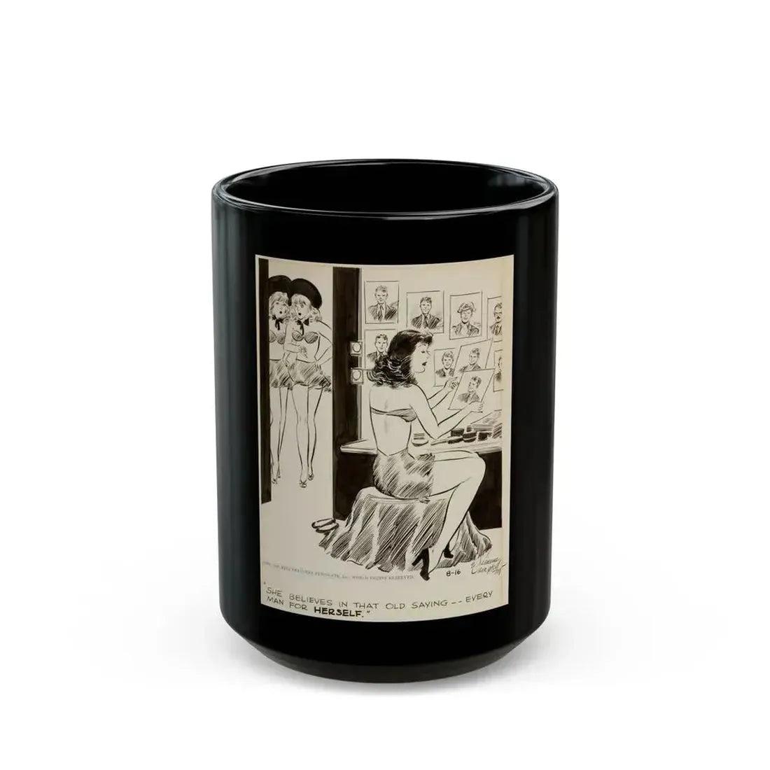 Cuties Daily Comic Strip - Black Coffee Mug 15oz - Go Mug Yourself