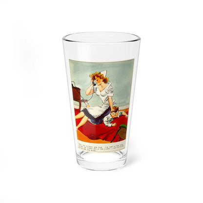 Cuties Hand Colored Daily Comic Strip, 1952 (1) - Pint Glass 16oz-16oz-Go Mug Yourself