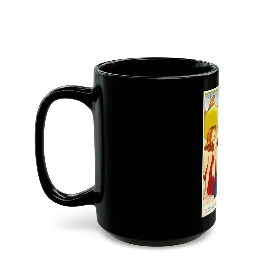 Cuties Hand Colored Daily Comic Strip, 1952 (2) - Black Coffee Mug - Go Mug Yourself