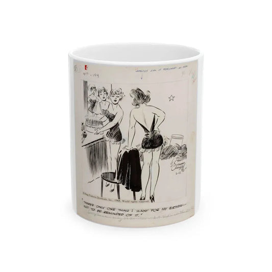 Cuties Single Panel Gag Comic Strip - White Coffee Mug 11oz - Go Mug Yourself